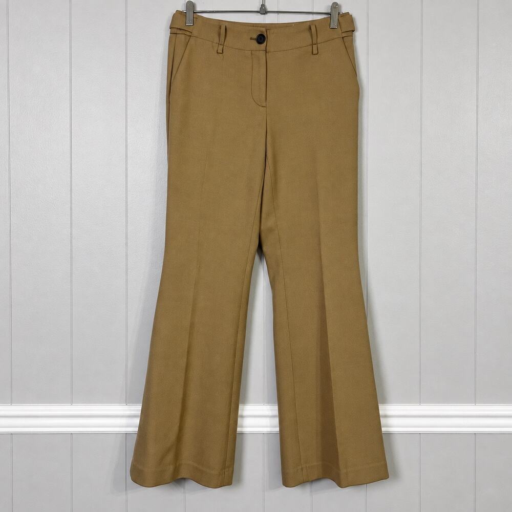 LOFT Kate Pants Womens 2 Camel Tan Flare Leg Dress Trousers Stretch